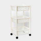 Этажерка напольная Prima, 3-х секционная, на колёсиках, МИКС - Фото 1