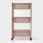 Этажерка напольная Prima, 3-х секционная, на колёсиках, МИКС - Фото 5