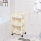 Этажерка напольная Prima, 3-х секционная, на колёсиках, МИКС - Фото 6