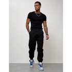 Джинсы карго мужские, размер 54, цвет чёрный - Фото 9