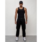 Джинсы карго мужские, размер 44-46, цвет чёрный - Фото 1