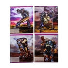 Тетрадь 18 листов клетка "Трансформеры", бумажная обложка, 4 вида МИКС - Фото 1