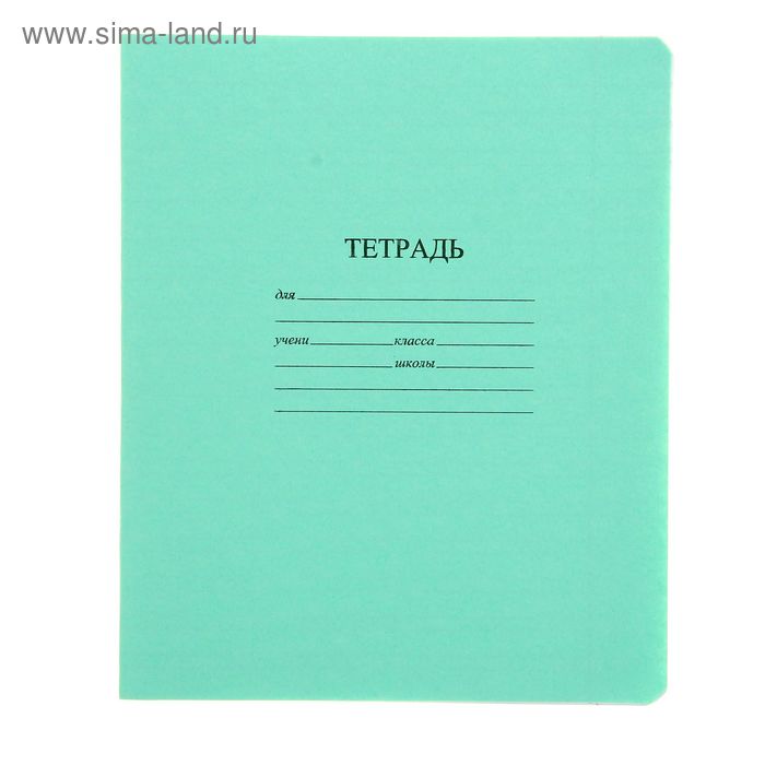 Тетрадь 12 листов узкая линейка «Зелёная обложка», с алфавитом, термоупаковка, фасовка по 25 шт. - Фото 1