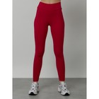 Легинсы для фитнеса женские, размер 42-46, цвет красный - Фото 4