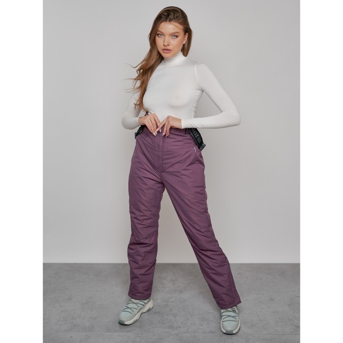 Полукомбинезон женский зимний, размер 42, цвет тёмно-бордовый - Фото 1