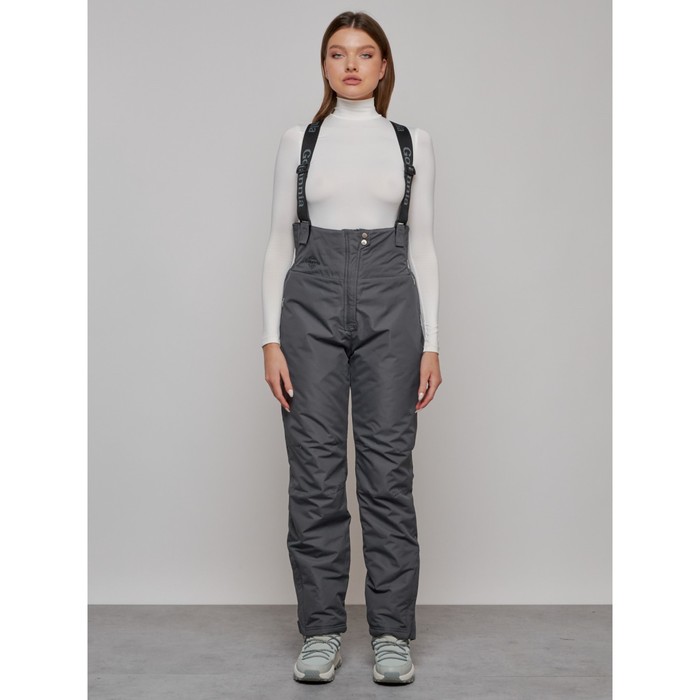 Полукомбинезон женский зимний, размер 48, цвет тёмно-серый - Фото 1