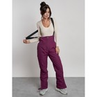 Полукомбинезон женский зимний, размер 46, цвет тёмно-фиолетовый - Фото 2