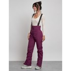 Полукомбинезон женский зимний, размер 46, цвет тёмно-фиолетовый - Фото 15