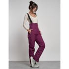 Полукомбинезон женский зимний, размер 46, цвет тёмно-фиолетовый - Фото 3