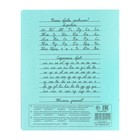 Тетрадь - прописи 12 листов частая косая линейка «Зелёная обложка», 60 г/м² - Фото 2