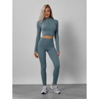 Спортивный костюм женский, размер 46, цвет бирюзовый - Фото 3