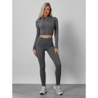 Спортивный костюм женский, размер 46, цвет тёмно-серый - Фото 1