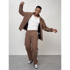 Спортивный костюм мужской, размер 56, цвет коричневый - Фото 17
