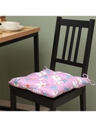Подушка на стул «Этель. Цветы», 40×40 см, сиреневая - Фото 7