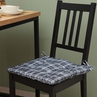 Подушка на стул Этель "Клетка" цв.черный, 40х40 см, 100% п/э 10362966