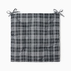 Подушка на стул Этель "Клетка" цв.черный, 40х40 см, 100% п/э 10362966