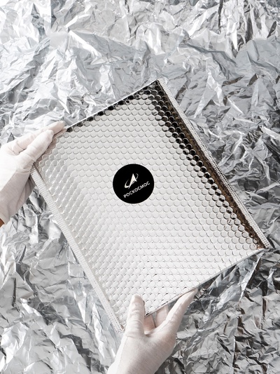 Перчатки РОСКОСМОС х ONLYTOP, р. S-M, чёрные