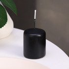 Набор свечей - цилиндров, 4х5 см, набор 4 шт, черная - фото 24671934