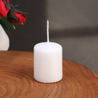 Набор свечей - цилиндров, 4х5 см, набор 6 шт, белая - Фото 3
