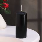 Свеча цилиндр, 5х11,5 см, набор 2 шт, черная - фото 23980657