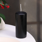 Свеча цилиндр, 5х11,5 см, набор 2 шт, черная - фото 23980658