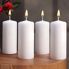Набор свечей - цилиндров, 5х11,5 см, набор 4 шт, белая - Фото 1