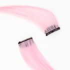 Цветные пряди для волос, 2 шт «Нежный кусь»,9 х 11,6 см, (нежно-розовый) - фото 9688107