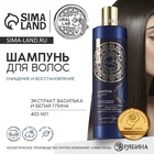 Шампунь для волос с белой глиной и экстрактом василька, глубокое очищение и восстановление, 410 мл, URAL LAB - Фото 1