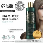 Шампунь для волос с каолиновой глиной, активный рост и глубокое очищение, 410 мл, URAL LAB - Фото 1