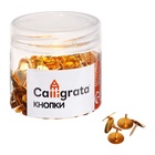 Кнопки канцелярские 12 мм, 300 штук, золотистые, в пластиковой тубе - Фото 2