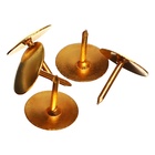 Кнопки канцелярские 12 мм, 300 штук, золотистые, в пластиковой тубе - Фото 3