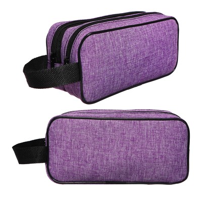 Пенал мягкий 2 отделения, 100×220×70 мм, объёмный, с ручкой, Calligrata, сиреневый