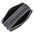 Пенал школьный Calligrata, мягкий, 3 отделения, 130×210×100 мм, объёмный, серый - Фото 6