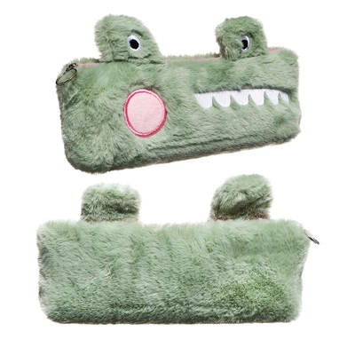 Пенал школьный на молнии «Динозаврик» Calligrata, зеленый