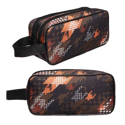 Пенал мягкий 2 отделения, 100×220×70 мм, объёмный, с ручкой, Calligrata, хаки