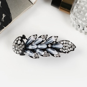 Заколка - автомат для волос «Лорена», лепестки, 8 см