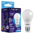 Лампа светодиодная TOKOV ELECTRIC, 12 Вт, А60, 6500 К, Е27, 176-264В - фото 321495006