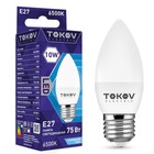 Лампа светодиодная TOKOV ELECTRIC, 10 Вт, С37, 6500 К, Е27, 176-264В - фото 321495024