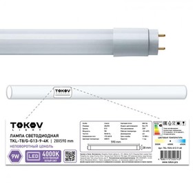 Лампа светодиодная TOKOV ELECTRIC, 9 Вт, линейная T8, 4000 К, G13, 176-264В