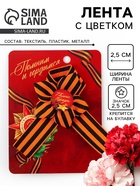 Значок с георгиевской лентой 9 Мая «Помним и гордимся», 25×2.5 см - Фото 1