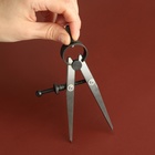 Кронциркуль для кожи, разметочный, 100 мм, 15 × 8 см, цвет серебряный/чёрный - фото 25282094