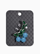 Брошь «Ягоды» агат, цвет зелёно-голубой в серебре - Фото 4