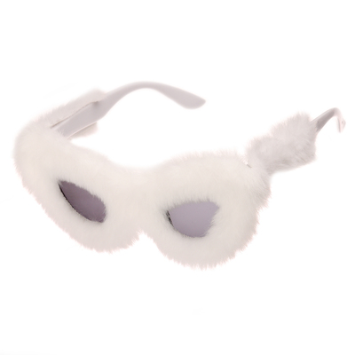 Карнавальные очки «Меховые», цвет белый