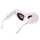 Карнавальные очки «Меховые», цвет белый - Фото 3