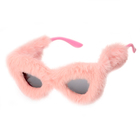 Карнавальные очки «Меховые», цвет розовый - фото 321495196