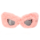 Карнавальные очки «Меховые», цвет розовый - Фото 2