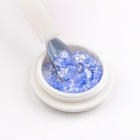 Опаловая пудра для декора ногтей, в баночке, голубая - Фото 3