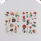 Наклейки для творчества PVC "Красные цветы" набор 2 листа 10х15 см - фото 12282150