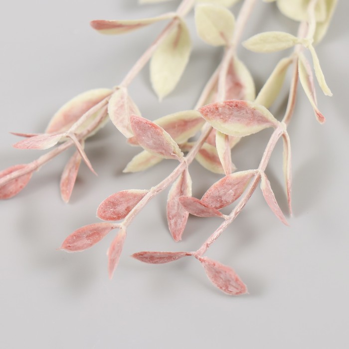 Искусственное растение для творчества "Листья фикуса" набор 6 шт бордовые кончики 12 см