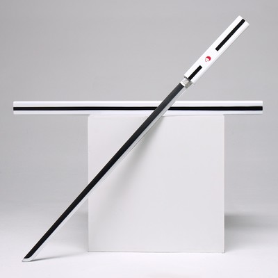 Сувенирное оружие "Катана Нару" 96 см, белая с черным, пенополистирол